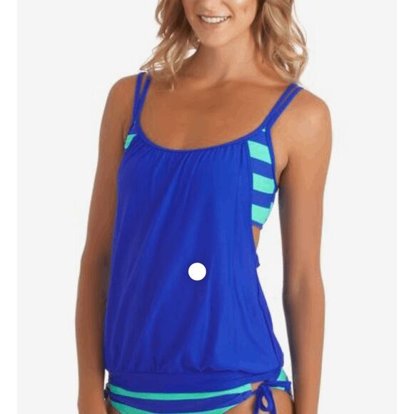 NEXT BY ATHENA BARRE TO BEACH DOUBLE UP TANKINI SWIM TOP, Size 34 B/C, MSRP $78 - Picture 1 of 9